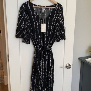 Black and White Printed Dress